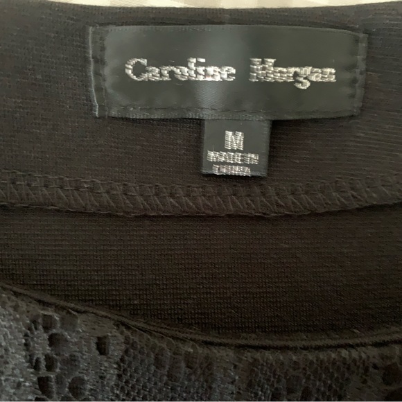 Caroline Morgan Black Mini Dress Size M - Picture 4 of 5